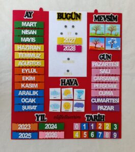 İnteraktif Takvi̇m Kırmızı