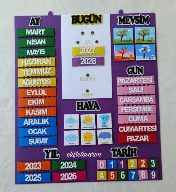 İnteraktif Takvi̇m Mor