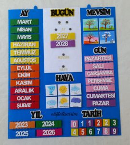 İnteraktif Takvi̇m Mavi