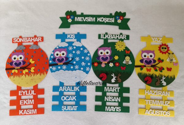BAYKUŞLU MEVSİM ŞERİDİ KÖŞESİ PANOSU MOR - Görsel 2