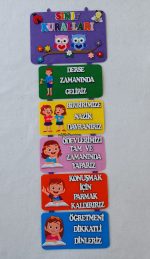 SINIF KURALLARI PANOSU BAKUŞLU  MOR - Görsel 3