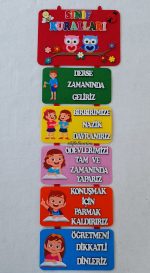 SINIF KURALLARI PANOSU BAYKUŞLU KIRMIZI - Görsel 4