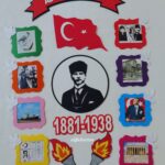 ATATÜRK KÖŞESİ ZEMİNSİZ RENKLİ ÇERÇEVE