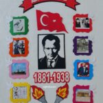 ATATÜRK KÖŞESİ ZEMİNSİZ RENKLİ ÇERÇEVE