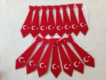 KEÇEDEN AY YILDIZLI KRAVAT BEYAZ
