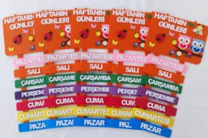 HAFTAN GÜNLERİ PANOSU TURUNCU